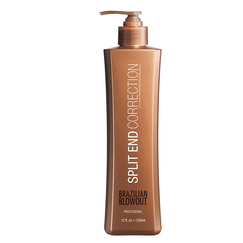 Brazilian Blowout Split End Correction bottle, used on the ends to seal splits and hold length