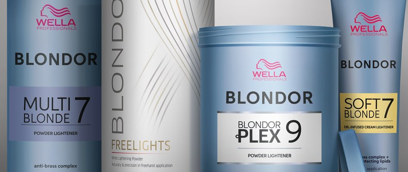 Wella Professionals Blondor lightener range including Freelights and Multi Blonde powder